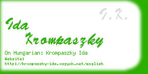 ida krompaszky business card